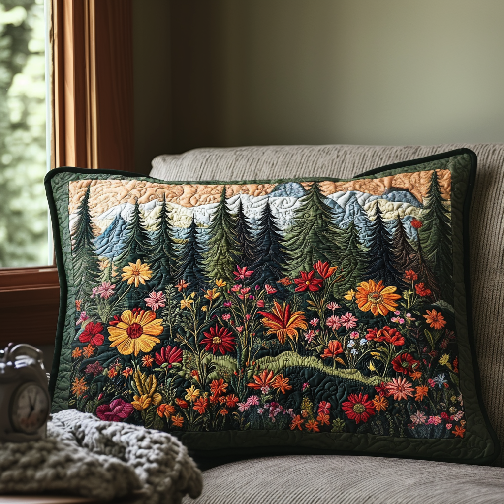 Housse de Coussin Matelassée Forêt Enchantée NCU0DV6349