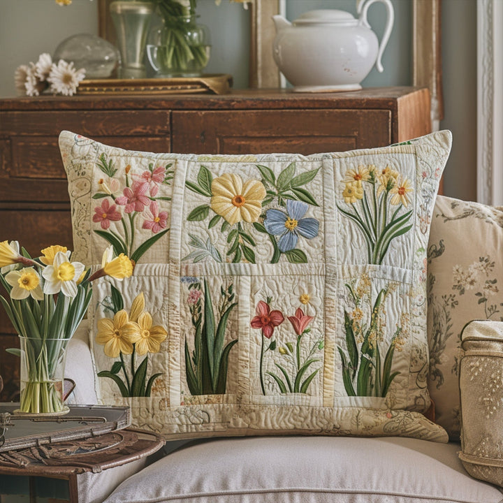 Housse de Coussin Matelassée Jardin Enchanté NCU0PT6474