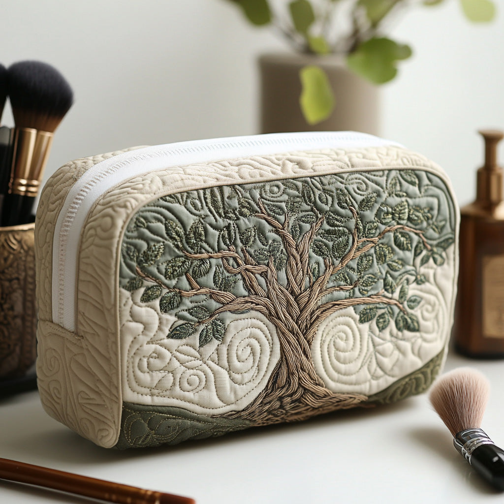 Trousse de Maquillage Matelassée Racines Éternelles