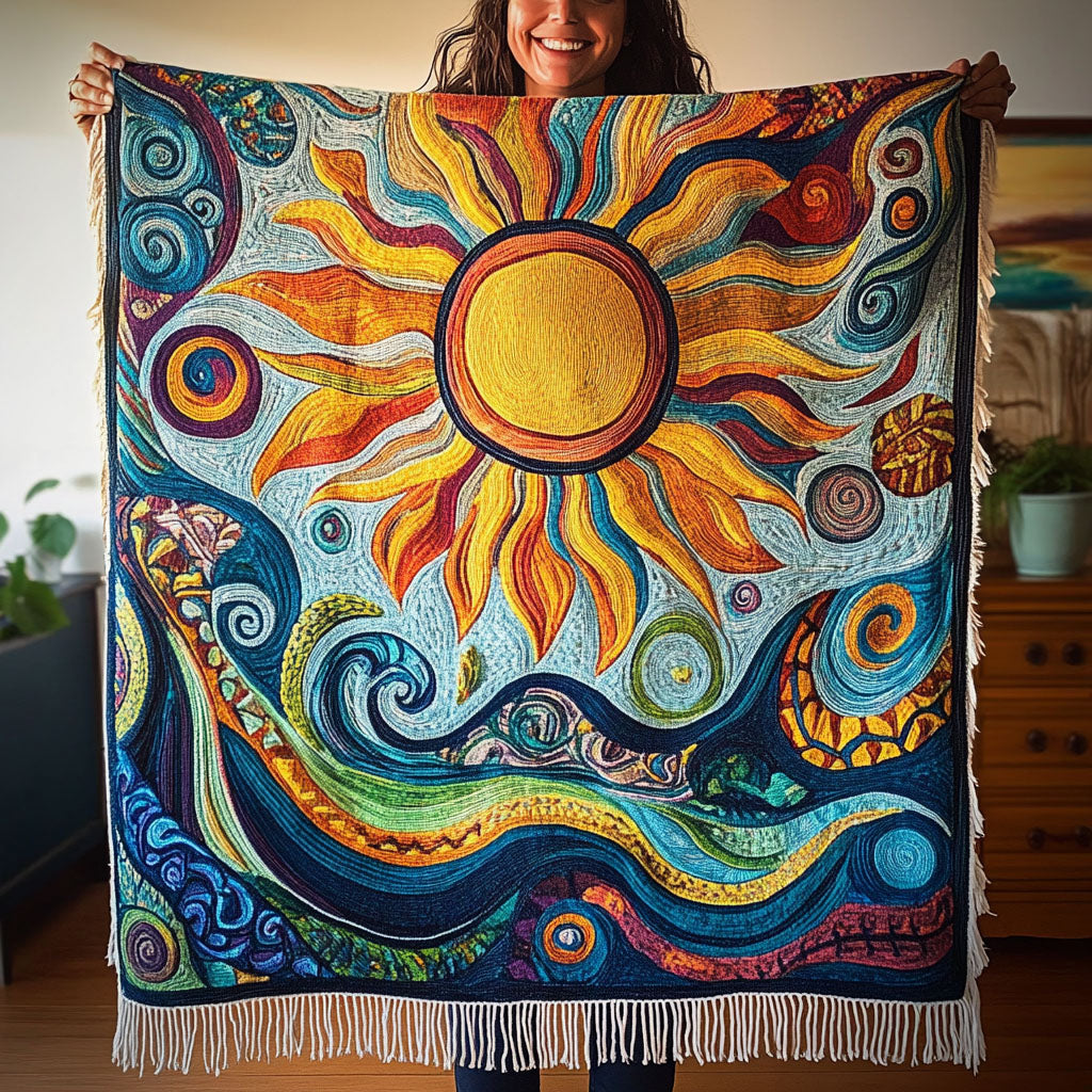 Couverture Tissée Éternelle au Soleil