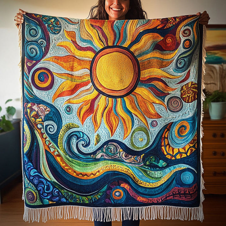 Couverture Tissée Éternelle au Soleil