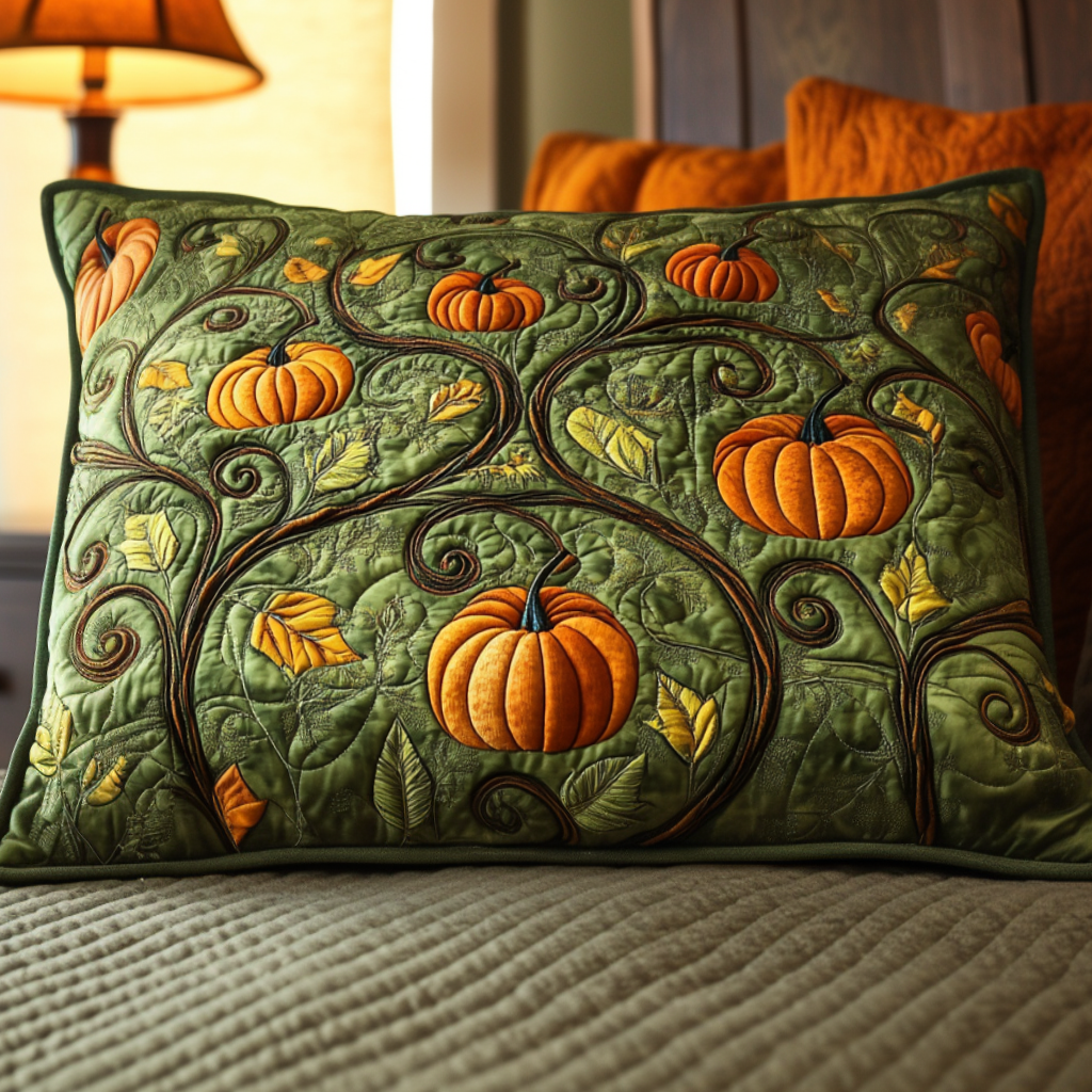 Housse de Coussin Matelassée Chemin de Jardin d'Automne NCU0NT8870