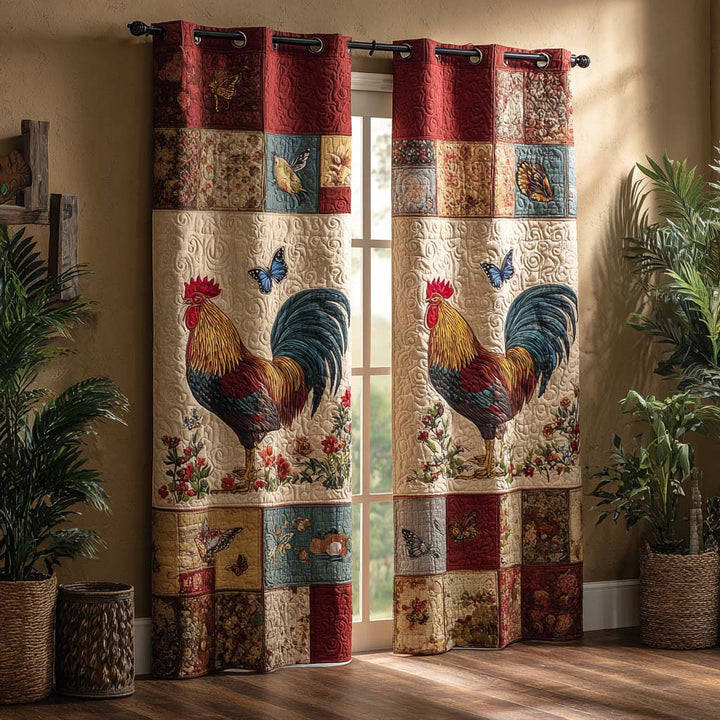 Rideaux Matelassés en Poules de Ferme NCU0XD2106