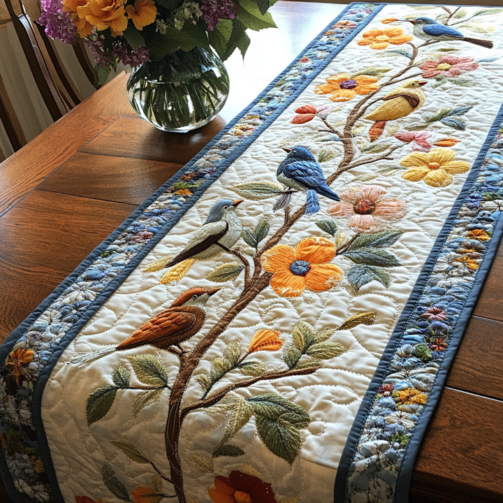 Chemin de Table Matelassé Beauté Plumée NCU0VL2039