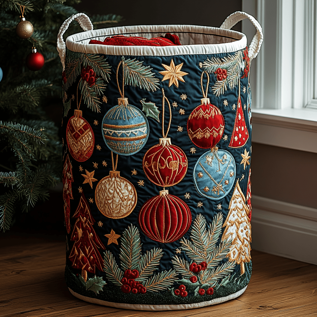Panier à Linge Matelassé Charme Festif NCU0DDK1085