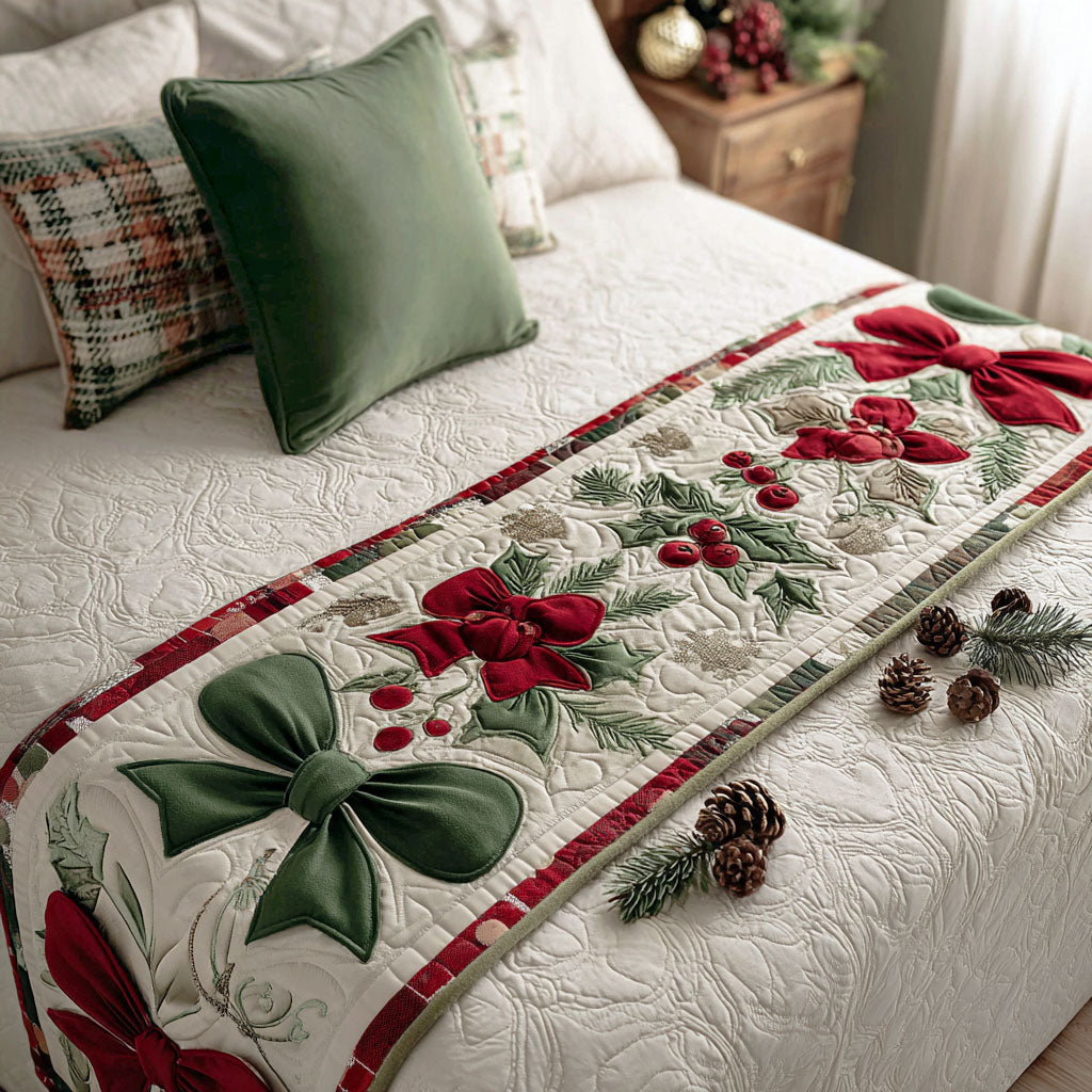 Couverture de lit matelassée de Noël