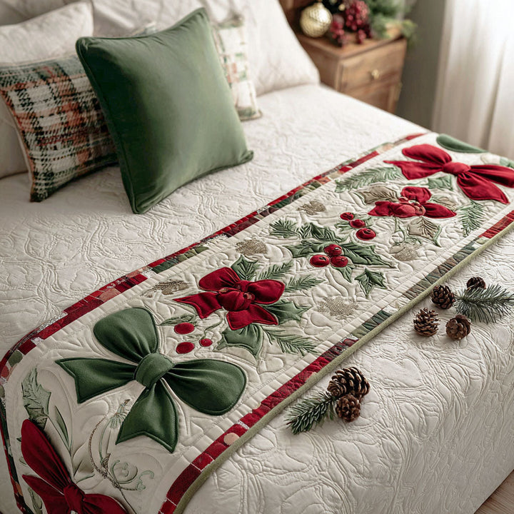 Couverture de lit matelassée de Noël