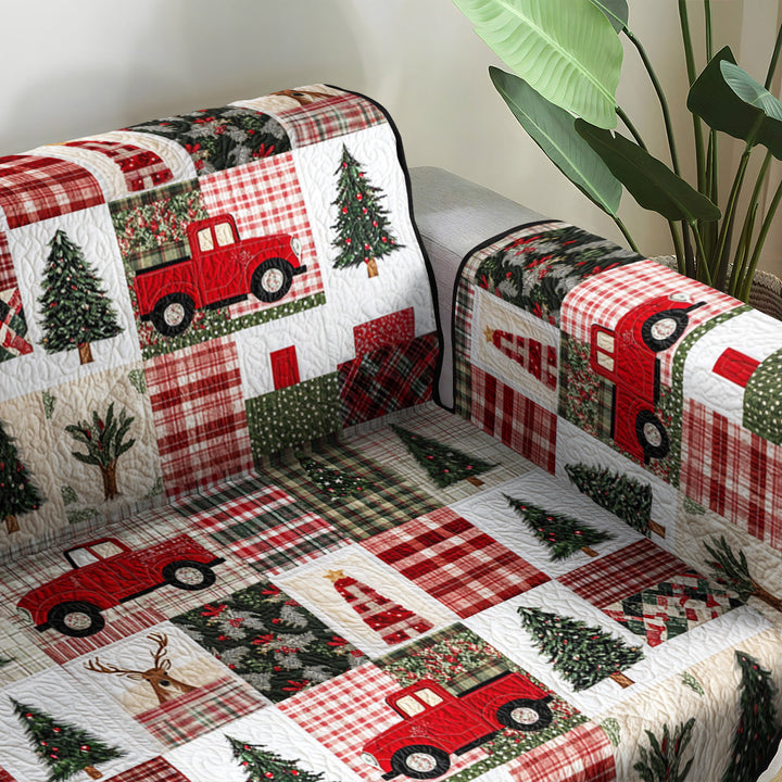 Housse de canapé matelassée de Noël