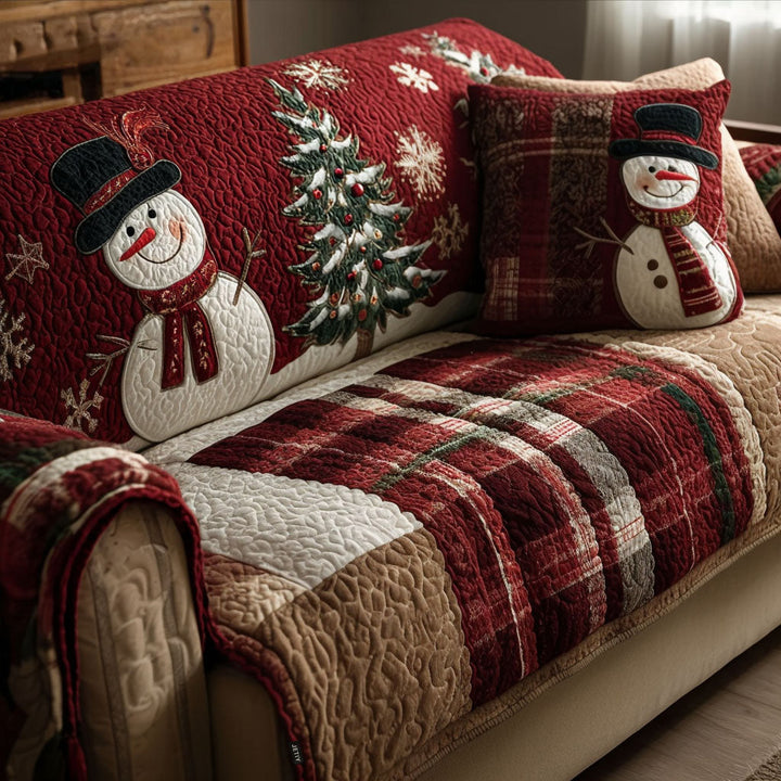 Housse de canapé matelassée de Noël