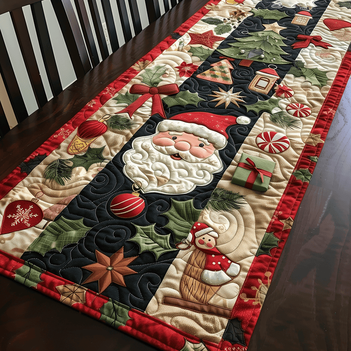 Nappe Quiltée Festive de Santa NCU0TH1152