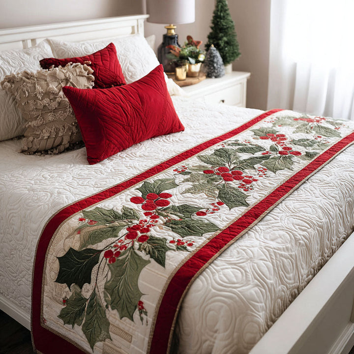 Couverture de lit matelassée Festive Trees