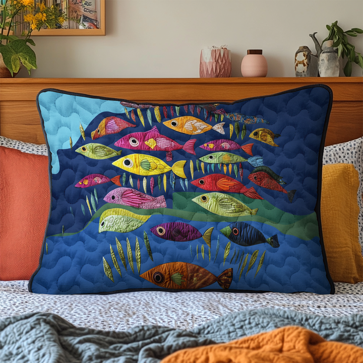 Housse de Coussin Matelassée Amusante Poisson NCU0DK6987
