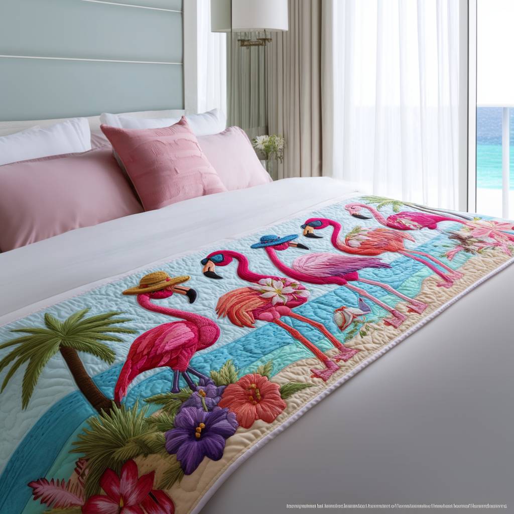 Couverture de Lit Matelassée Flamingo Bay