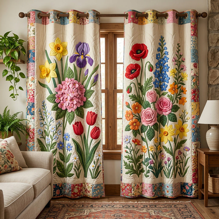 Rideaux Matelassés Symphonie Florale NCU0TV1762