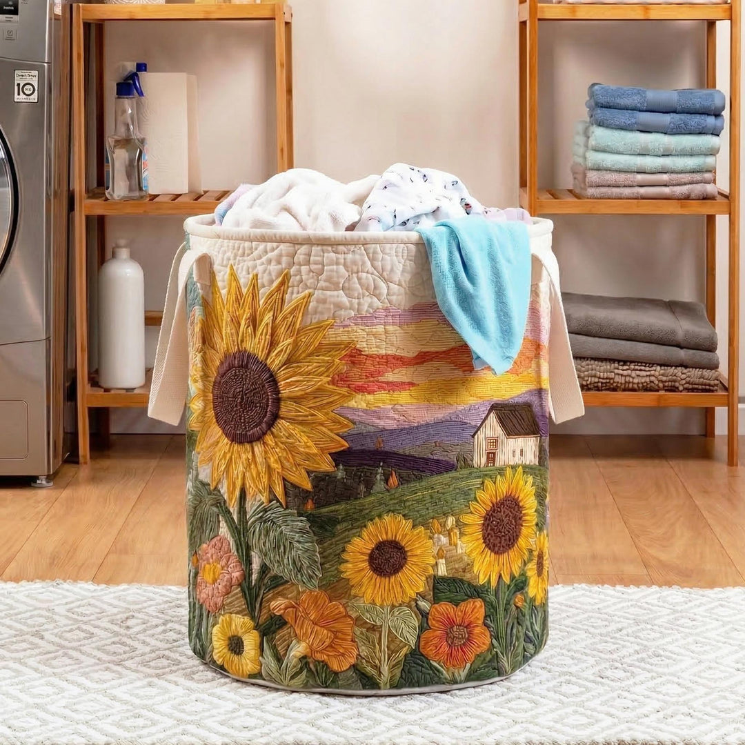 Panier à Linge Matelassé Rayonnant de Soleil NCU0NTD018