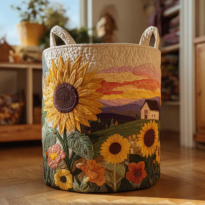 Panier à Linge Matelassé Rayonnant de Soleil NCU0NTD018