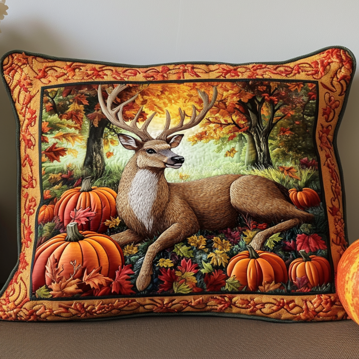 Housse de Coussin Matelassée Retraite Animaux de la Forêt NCU0NT8854