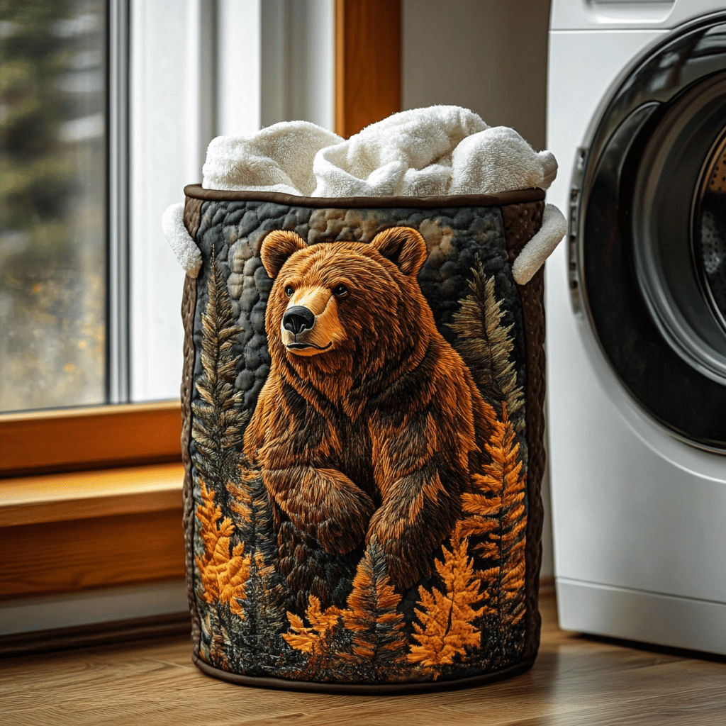 Panier à Linge Matelassé Ours des Forêts NCU0DDK934