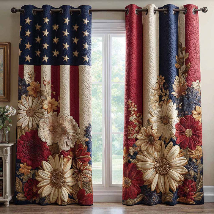 Rideaux Matelassés Fleurs de Liberté NCU0XD2315