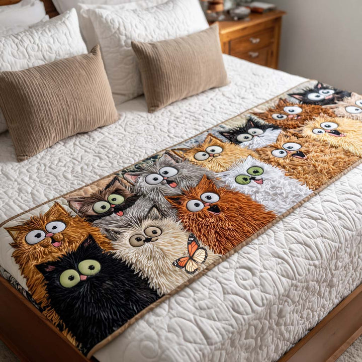 Couverture de lit matelassée avec des chats drôles