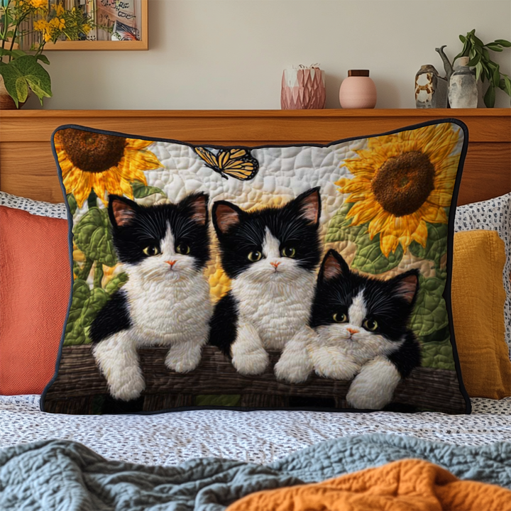 Housse de Coussin Matelassée Chat de Jardin NCU0NT8914