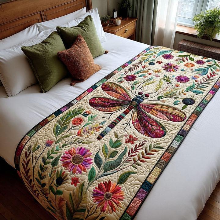 Couverture de lit matelassée Libellule