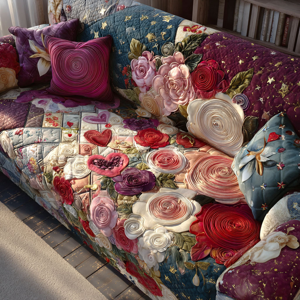 Housse de canapé matelassée Garden Love