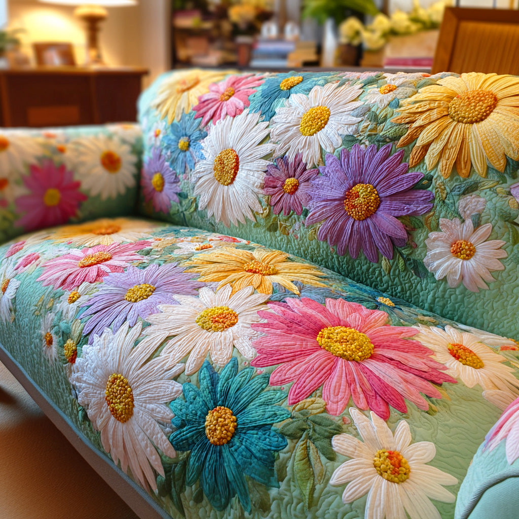 Housse de canapé matelassée Gentle Bloom Field