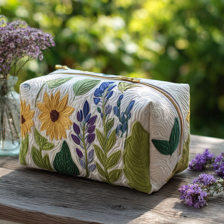 Trousse de Maquillage Matelassée Douce Prairie