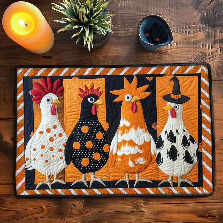Nappe en Tissu Matelassé Poulet Fantomatique NCU0TL1213