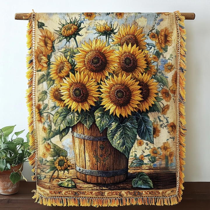Couverture Tissée Golden Bloom NCU0DV3885