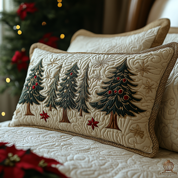 Housse de Coussin Matelassée En Sapin Doré NCU0DV8142