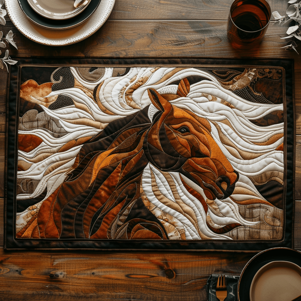Nappe de Table Matelassée Golden Horse NCU0DV347