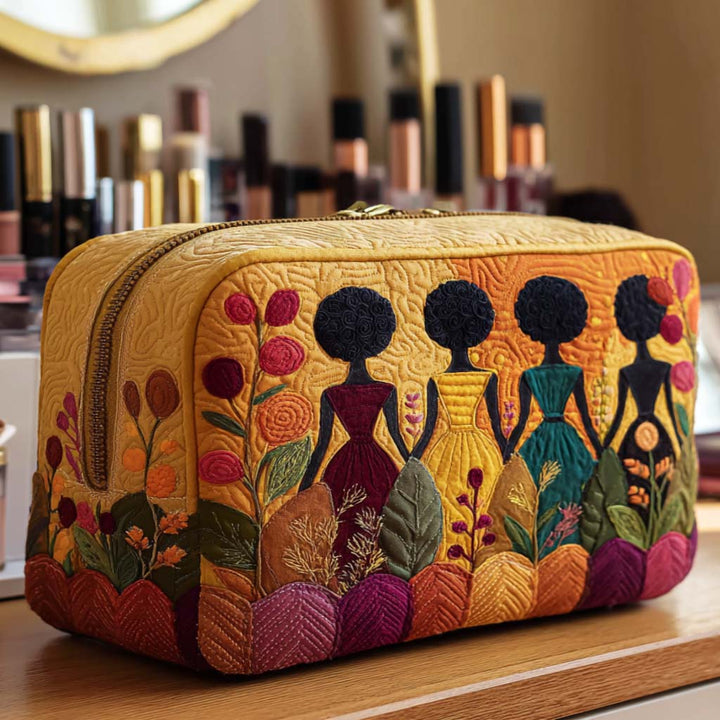 Trousse de Maquillage Matelassée Golden Grace