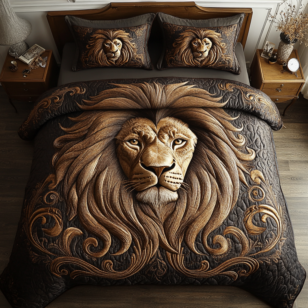 Ensemble de literie matelassé 3 pièces Golden Mane