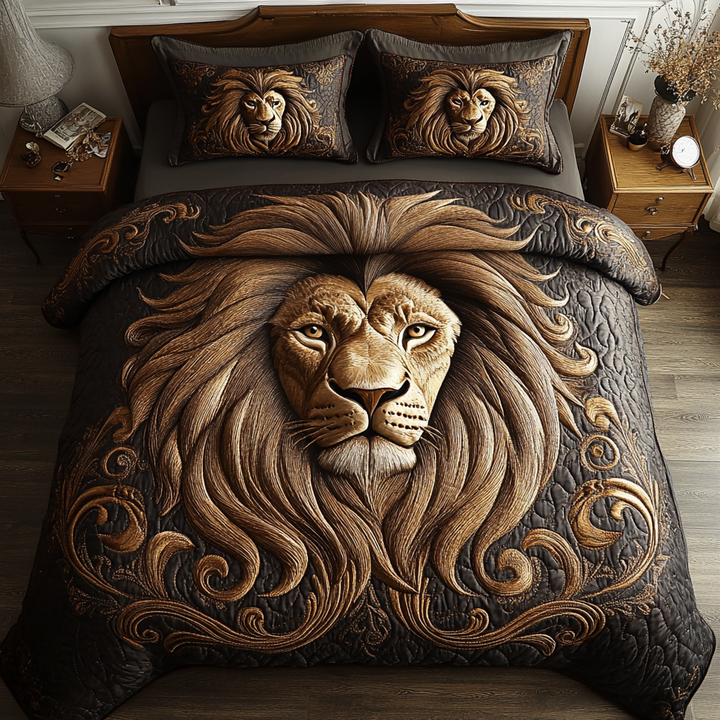 Ensemble de literie matelassé 3 pièces Golden Mane
