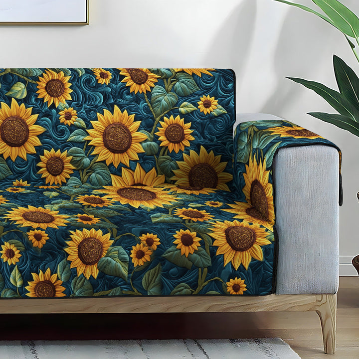 Housse de canapé matelassée Golden Sunburst