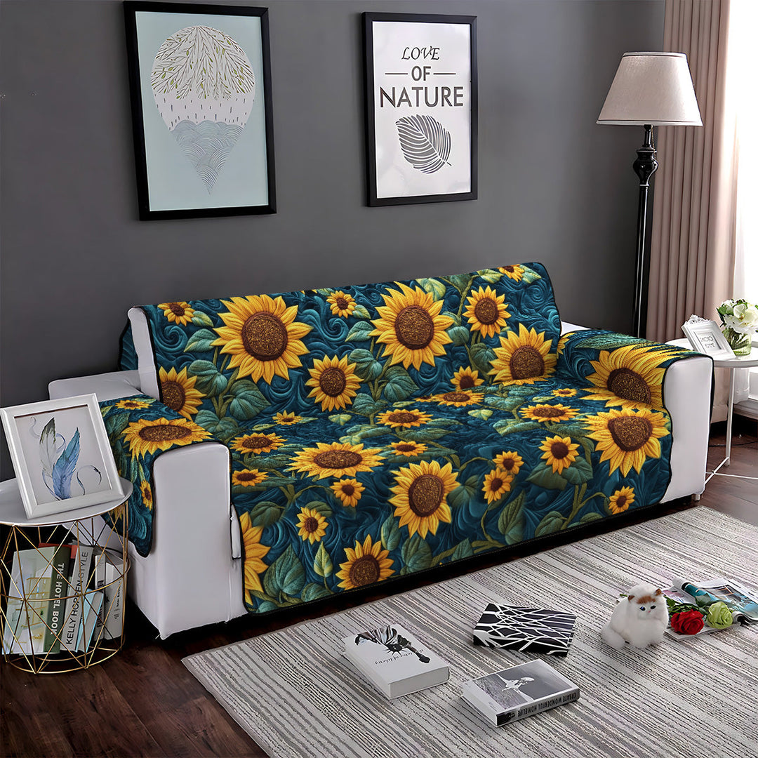 Housse de canapé matelassée Golden Sunburst