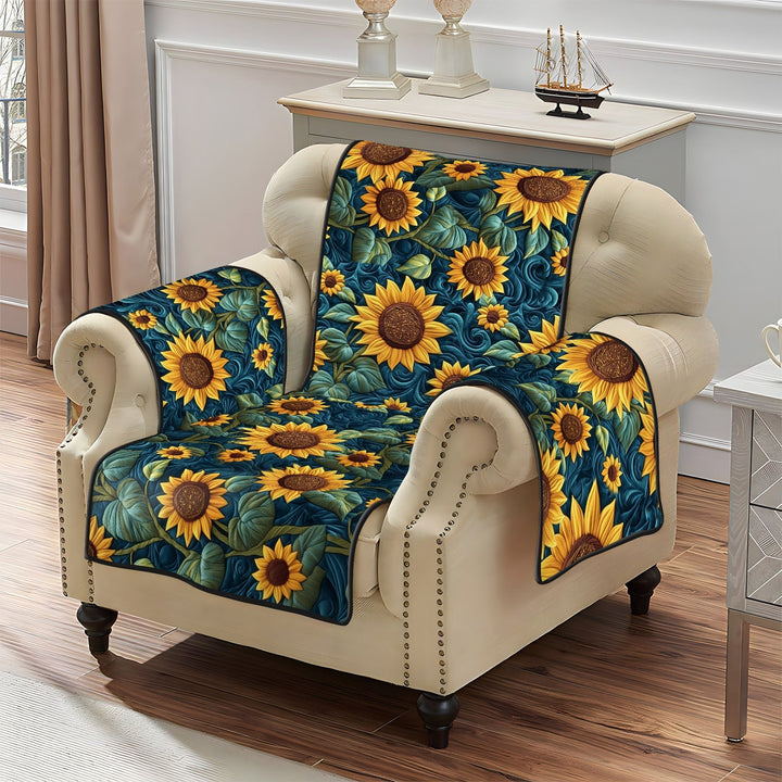 Housse de canapé matelassée Golden Sunburst