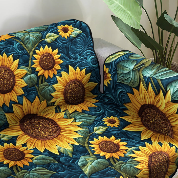 Housse de canapé matelassée Golden Sunburst