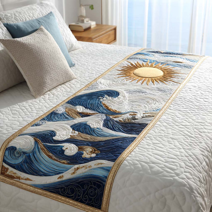 Couverture de Lit Matelassée Golden Waves