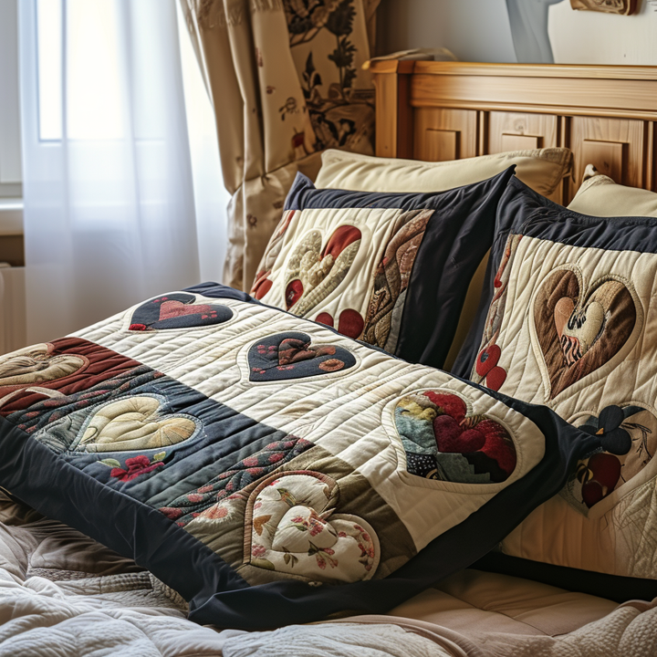 Housse de Coussin en Matelassage Harvest Hearts NCU0DV6036