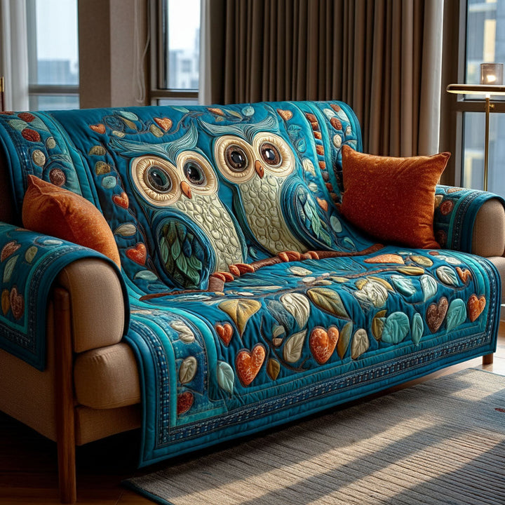Housse de canapé matelassée Heartwood Owls