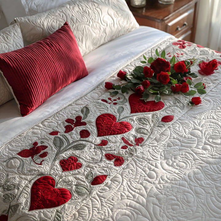 Couverture de lit matelassée Heirloom Hearts