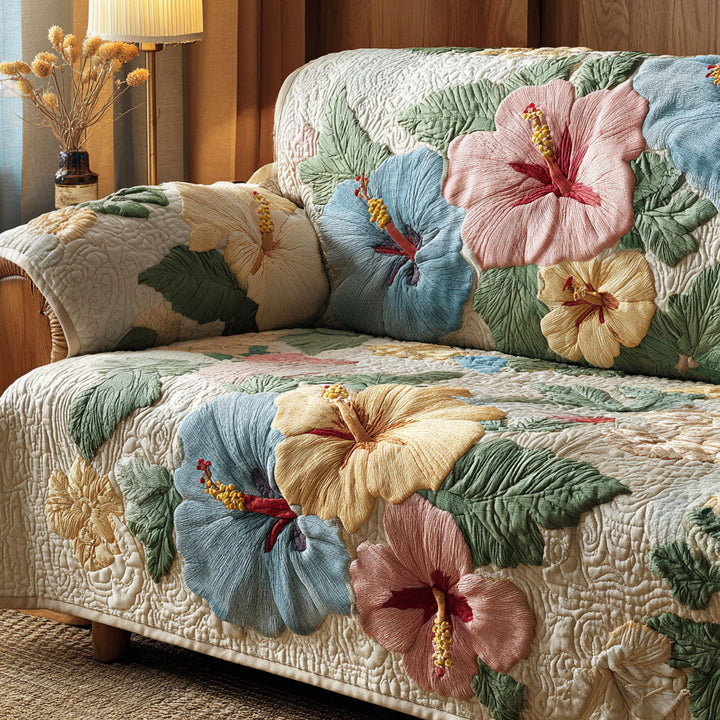 Housse de canapé matelassée Hibiscus Dream