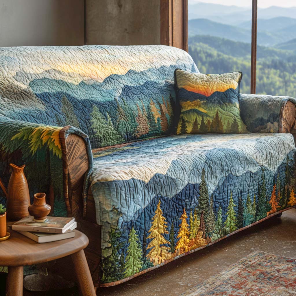 Housse de canapé matelassée Highland Mist