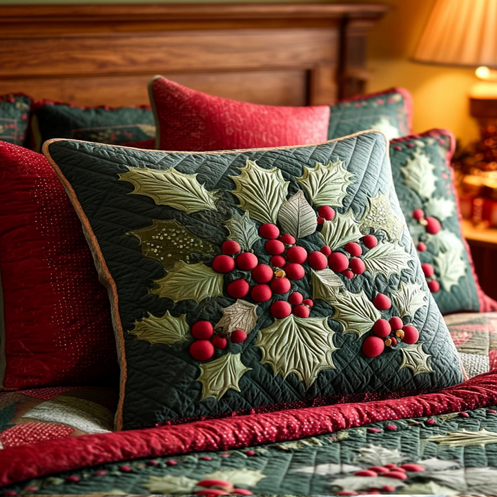 Housse de coussin matelassée Holly Berry Dreams NCU0TV213