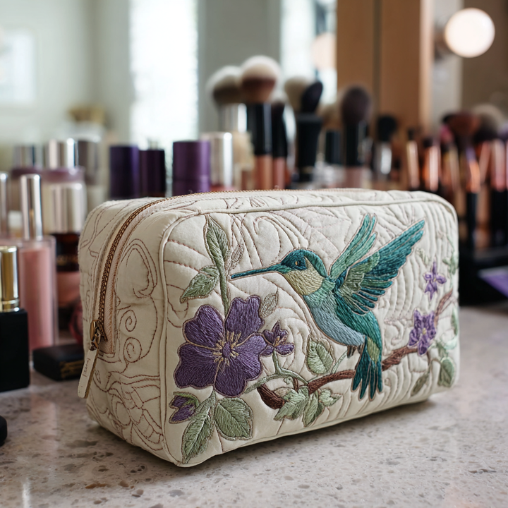 Trousse de Maquillage Matelassée Colibri