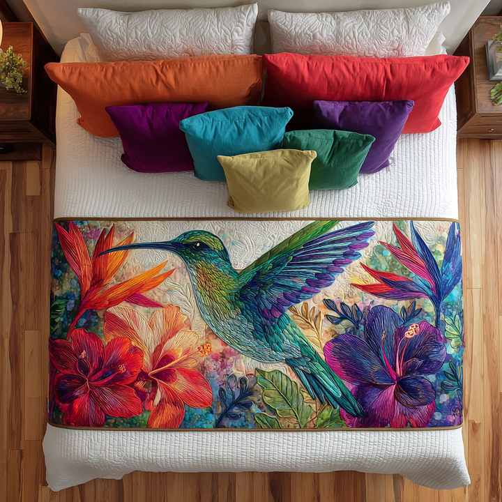Couverture de Lit Matelassée Hummingbird Magic