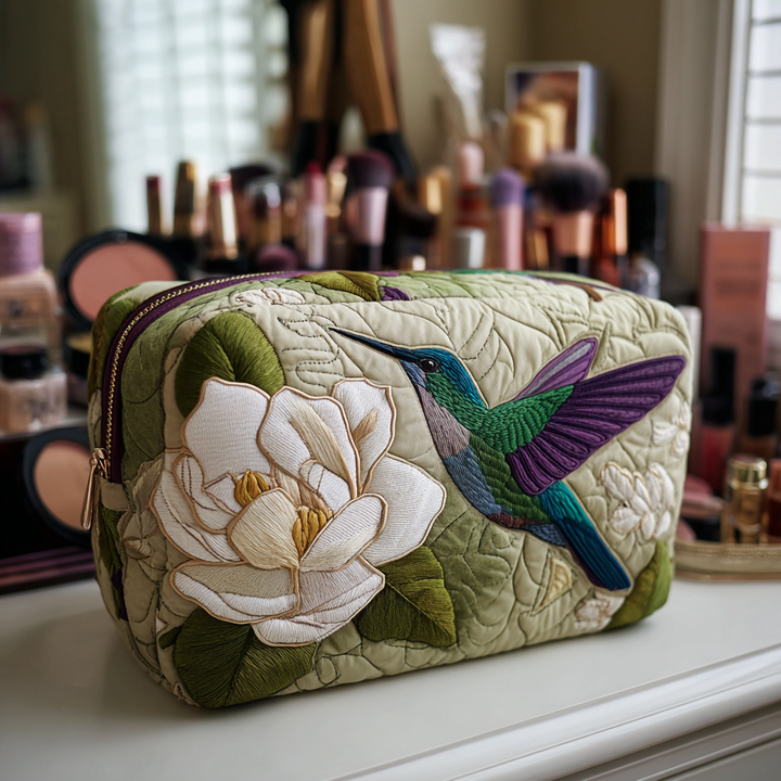Trousse de Maquillage Matelassée Hummingbird Meadow
